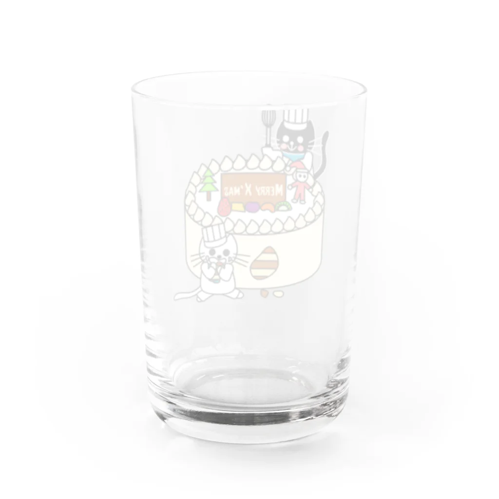 J's Mart 2ndのたまとクロとクリスマスケーキ Water Glass :back