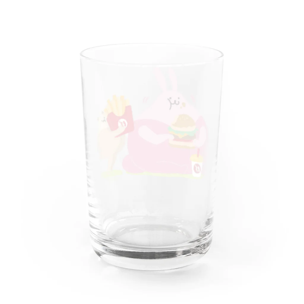 ぽっこりーず購買部のハンバーガーもぐもぐ Water Glass :back