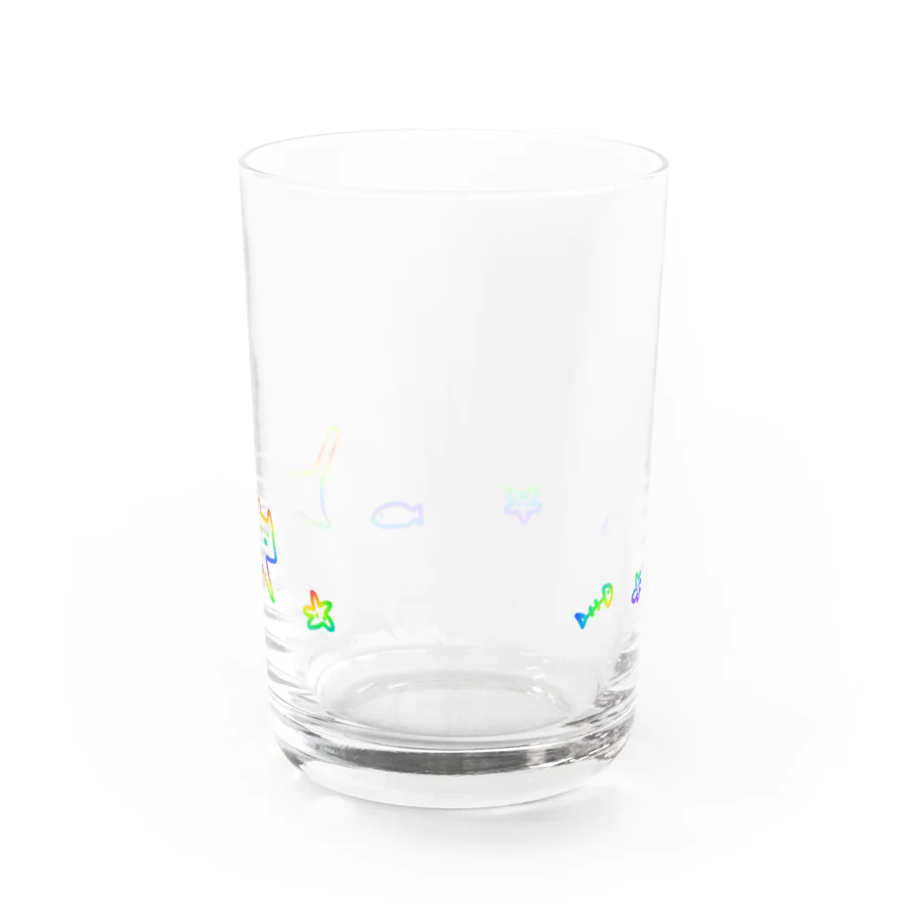 ヨルネコ🐱のげーみんぐねこ Water Glass :back