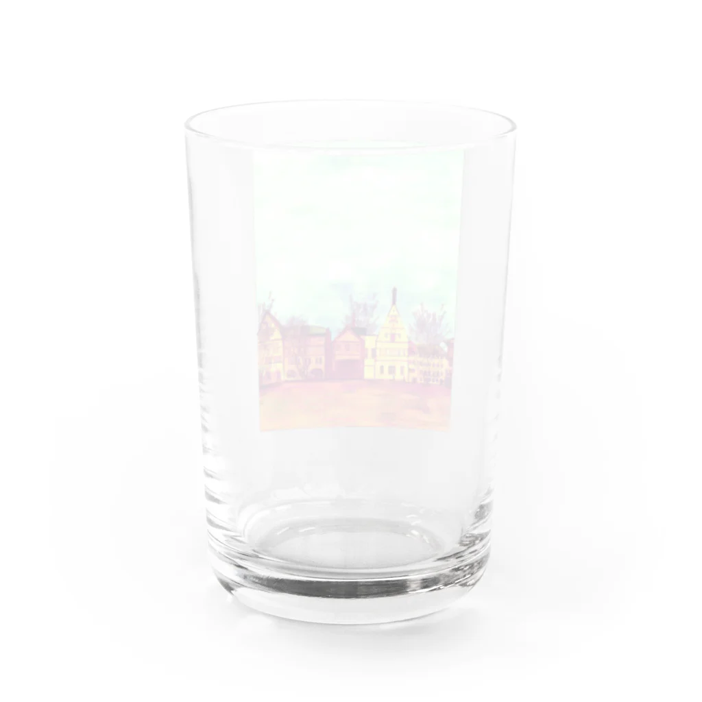 ふわりの絵画のような街（秋色） Water Glass :back