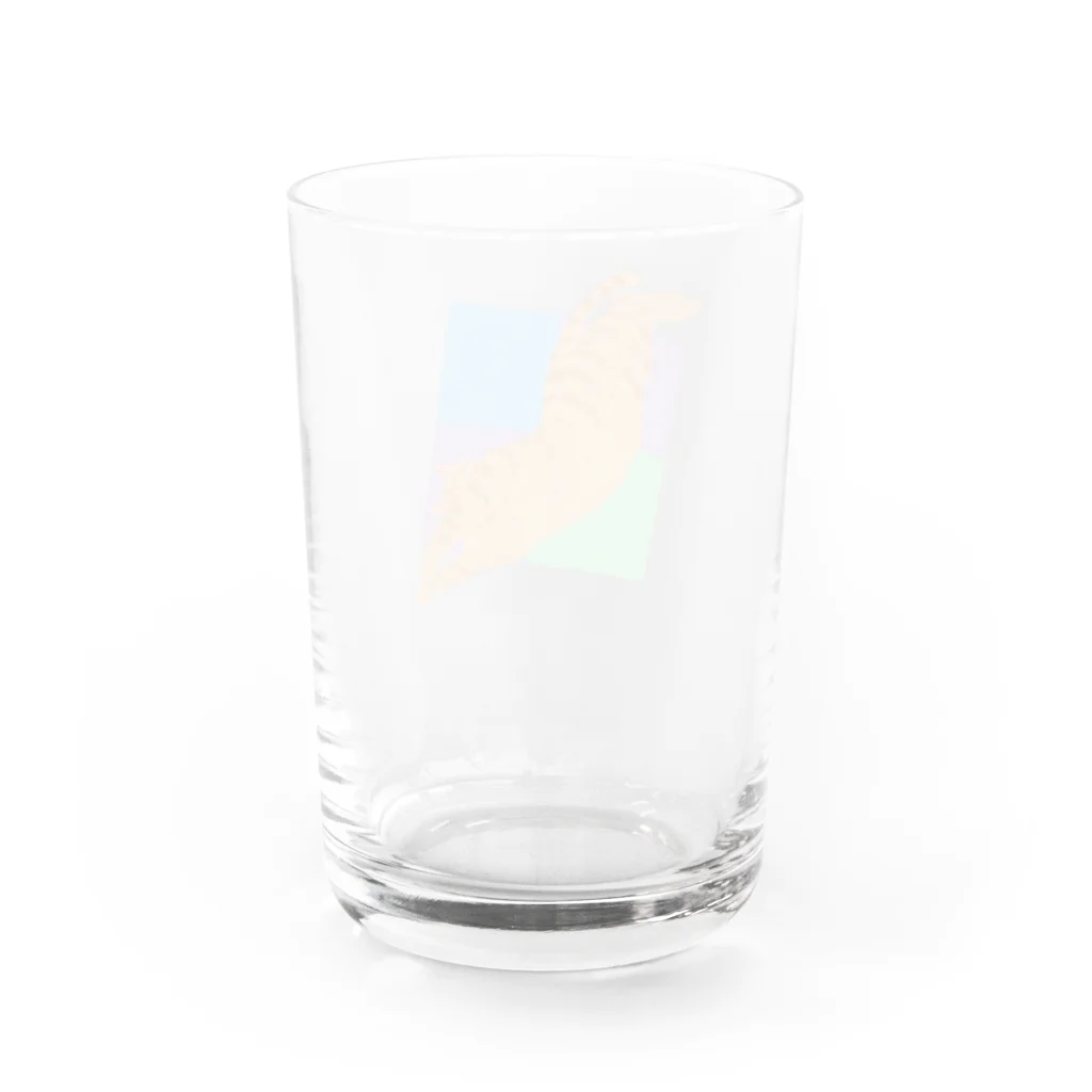 0faceの10cat_square Water Glass :back