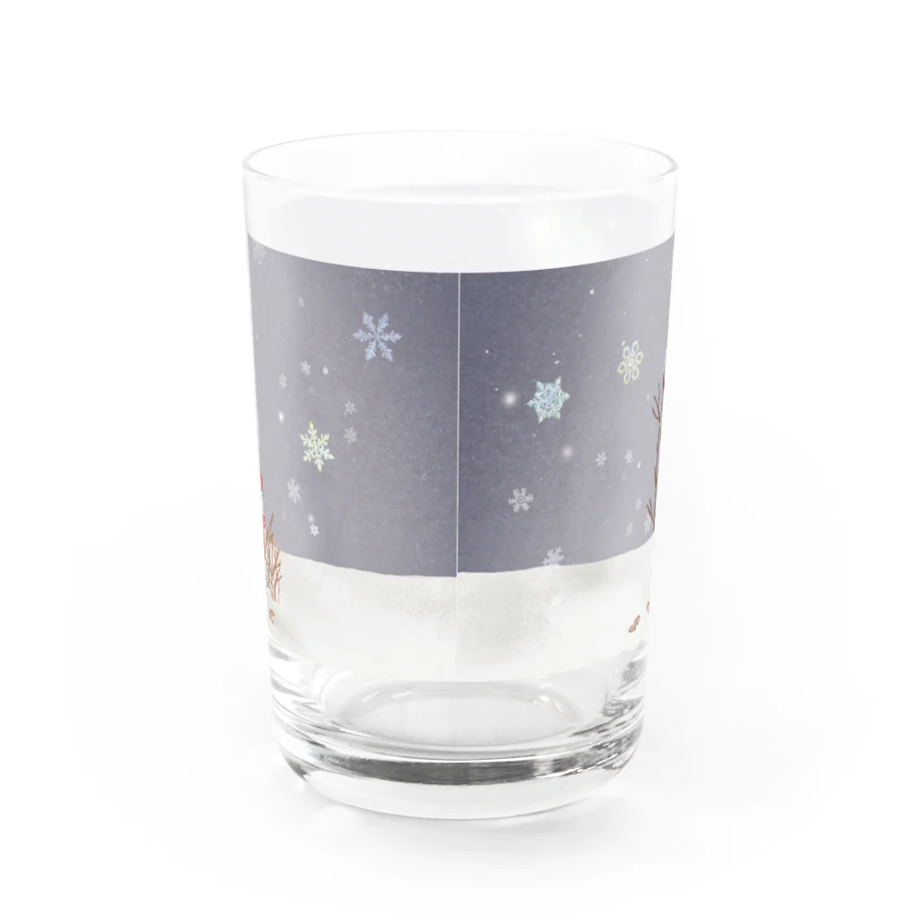 haruの空からの手紙（背景グレー） Water Glass :back