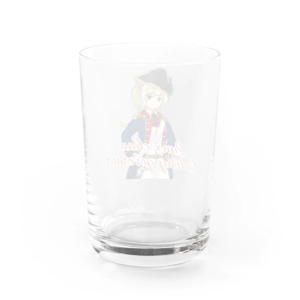 Lynx Highland shopのりんくすちゃん植民地総督B Water Glass :back