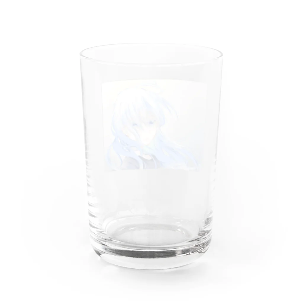 黒兎雪のみ空色 Water Glass :back