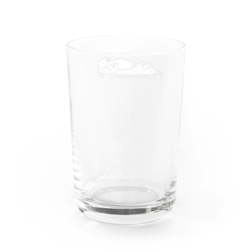 ラッッッコ屋のラッッッコ「横向きだっこ親子」 Water Glass :back