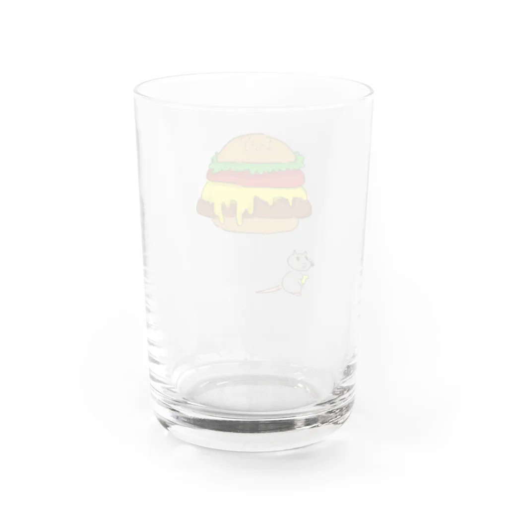 おまめやさんのMAME’S_BURGER Water Glass :back