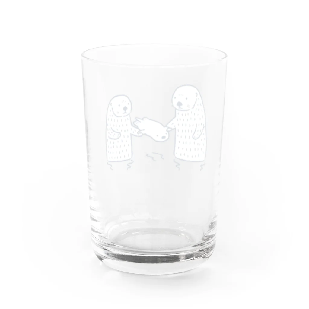 ラッッッコ屋のラッッッコ「手つなぎ水平」 Water Glass :back