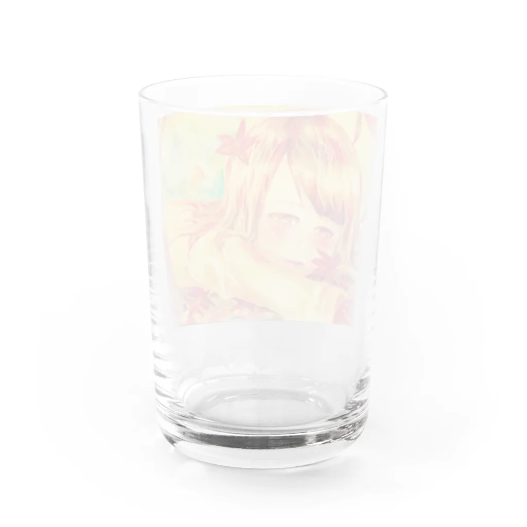 こあらのあかいろの紅葉 Water Glass :back