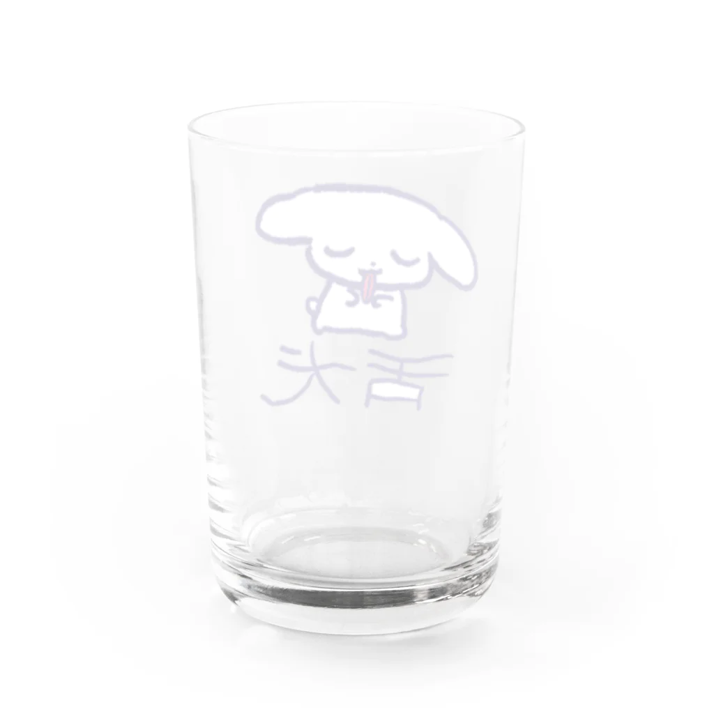 🐶の舌犬 Water Glass :back