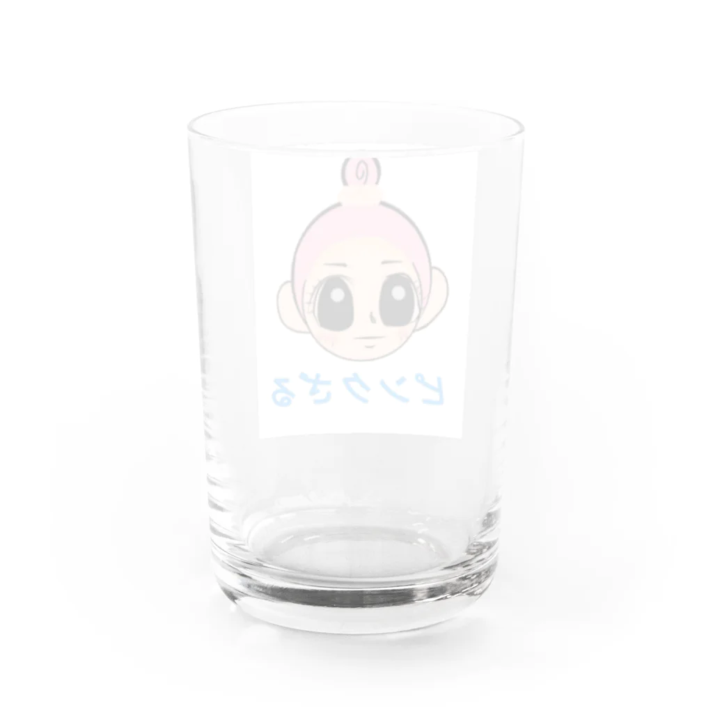 きらめき亭のピンクざる☆ Water Glass :back