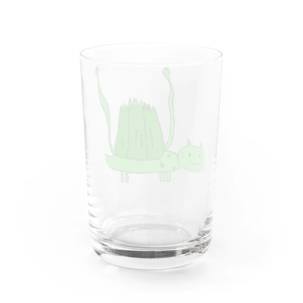 お絵描きのかめ Water Glass :back