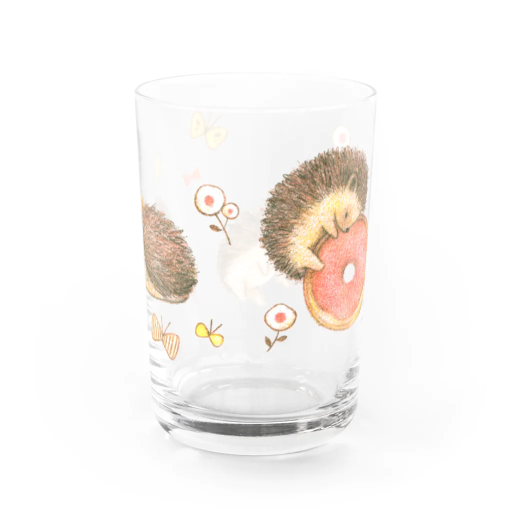 さぎりのハリネズミごろごろ Water Glass :back