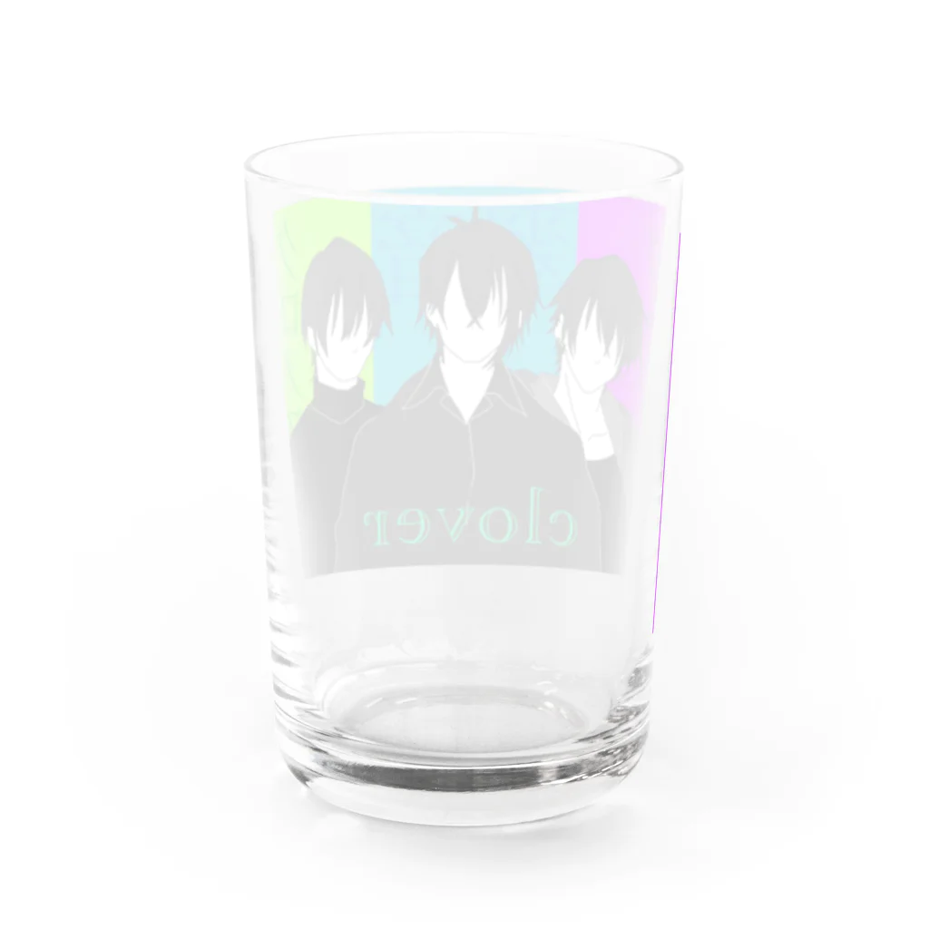 Clover_overのCloverのゲーム実況のマグカップ Water Glass :back