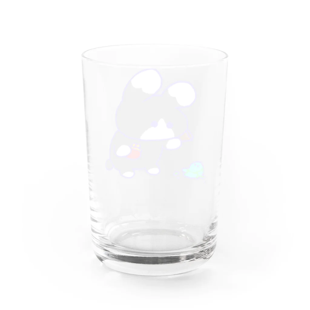 のらねこあもんのうっかりうさんつさんブルーハワイミント Water Glass :back