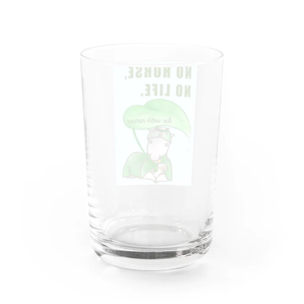 おうまの友舎のNO HORSE, NO LIFE. Water Glass :back