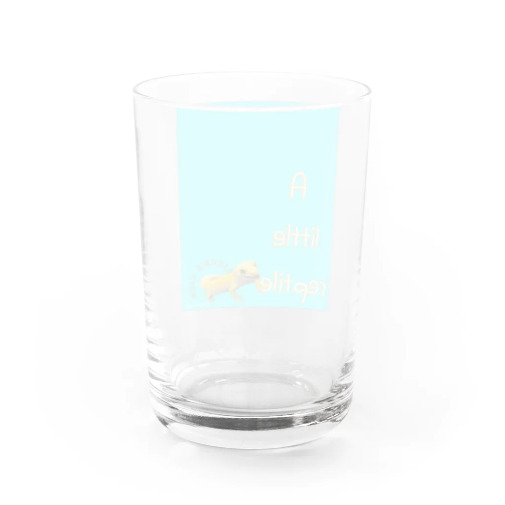 Licca's LickのA little  reptile (レオパ) Water Glass :back