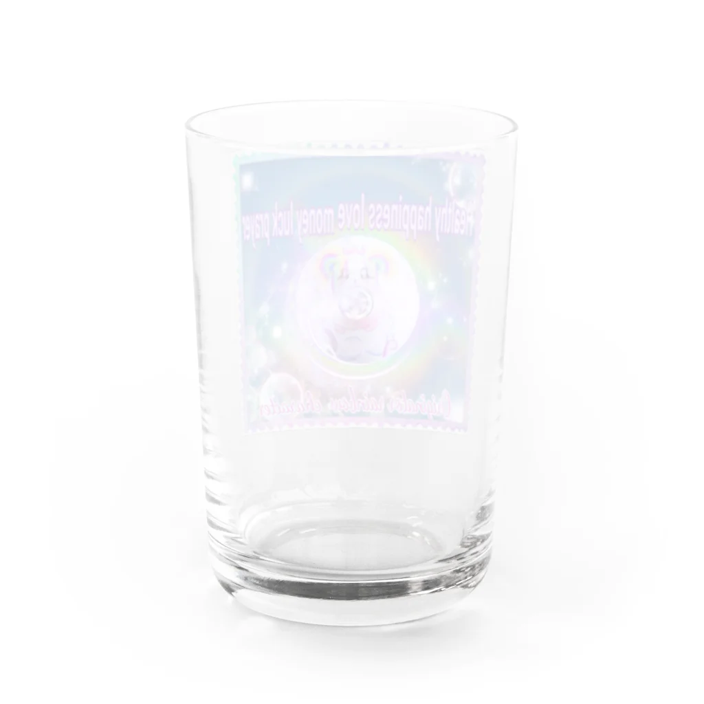 みっぴーの元祖　虹色キャラクター🌈Wonderful Water Glass :back