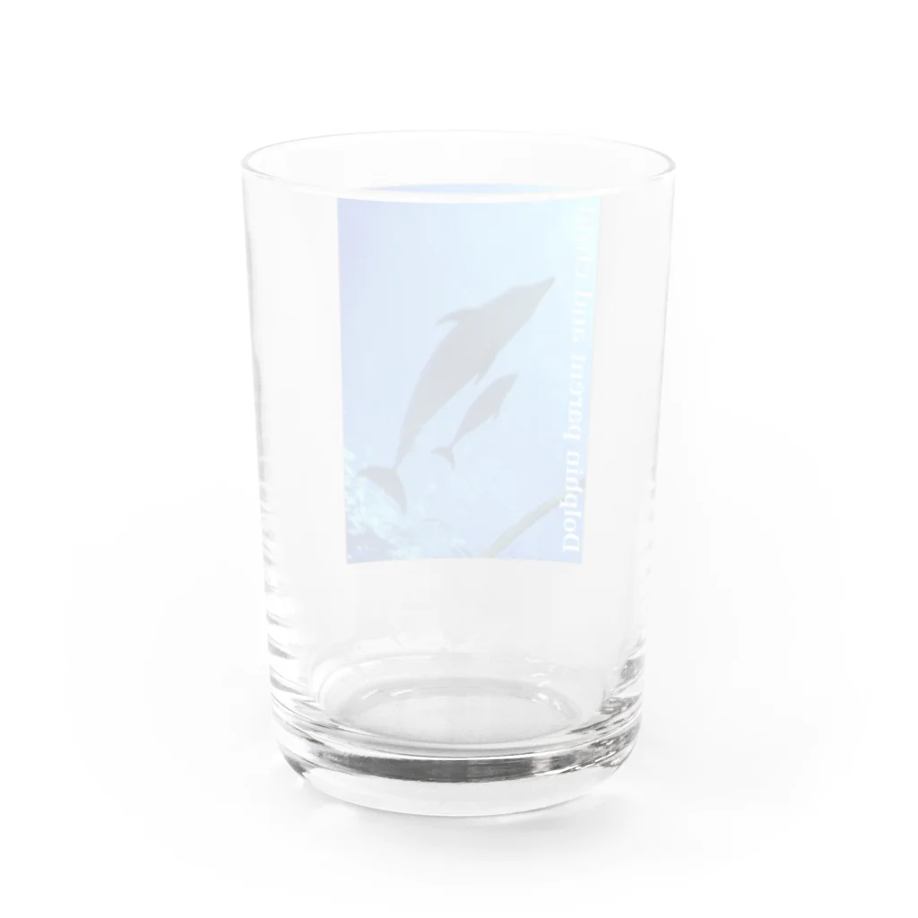 asirのイルカの親子 Water Glass :back