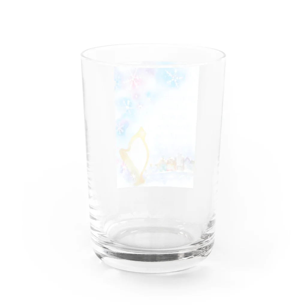 マシュマロハープの雪降るハープ　言葉入りバージョン Water Glass :back