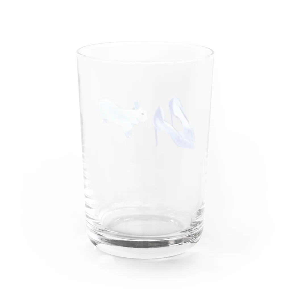 ダンシングひかり☁←お天気の憧れの靴とうさぎ Water Glass :back