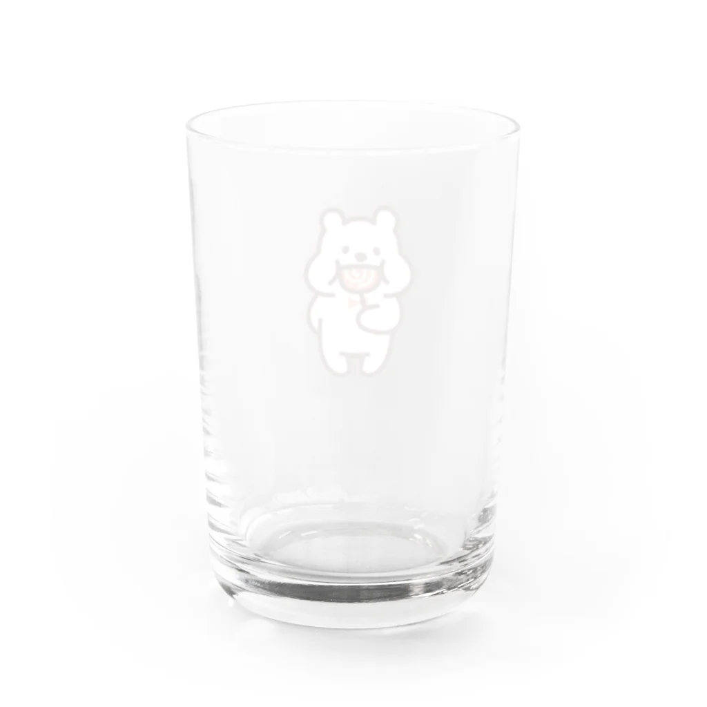 はるきちのLITTLE WHITE BEARS(もぐもぐ） Water Glass :back