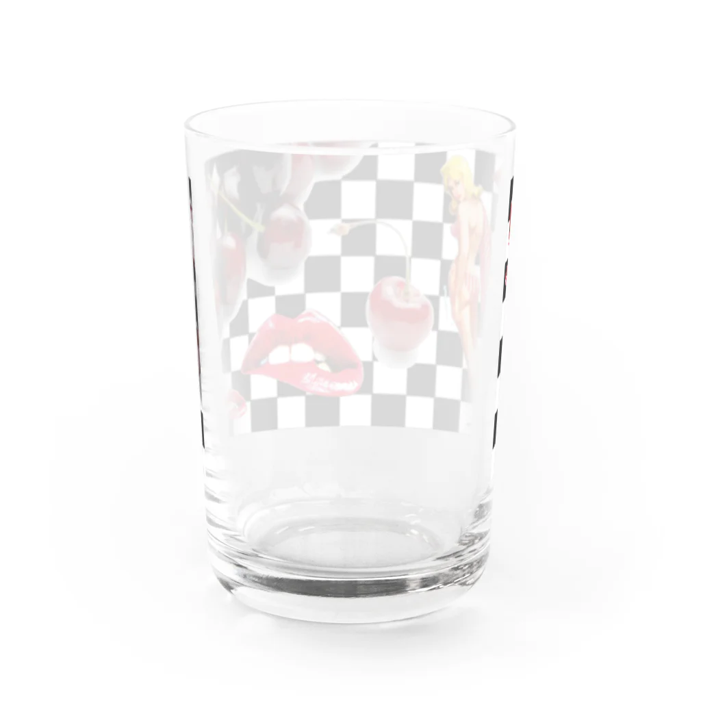 spiderのチェリーガール Water Glass :back