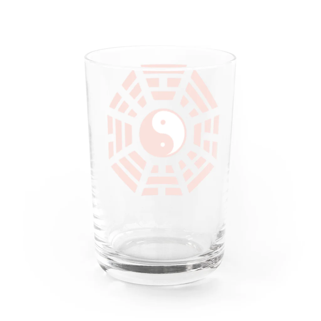 中華呪術堂（チャイナマジックホール）の太極八卦(赤)mini Water Glass :back