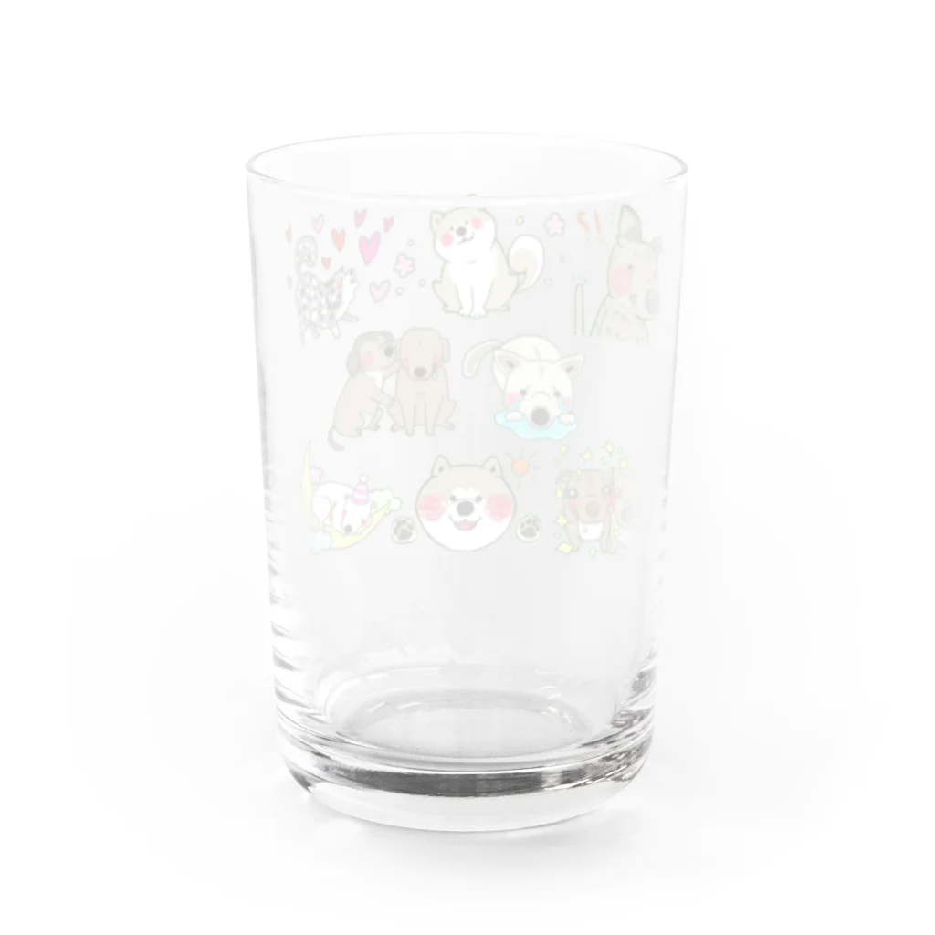 保護犬達の楽園オリジナルグッズの保護犬達の楽園メンバー集合2 Water Glass :back