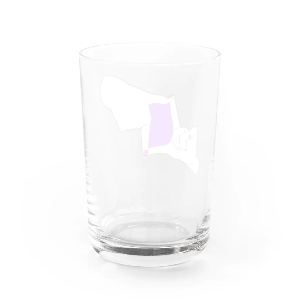 ウキグサ書店・雑貨部のカラフル　ネイル　紫の空間 Water Glass :back