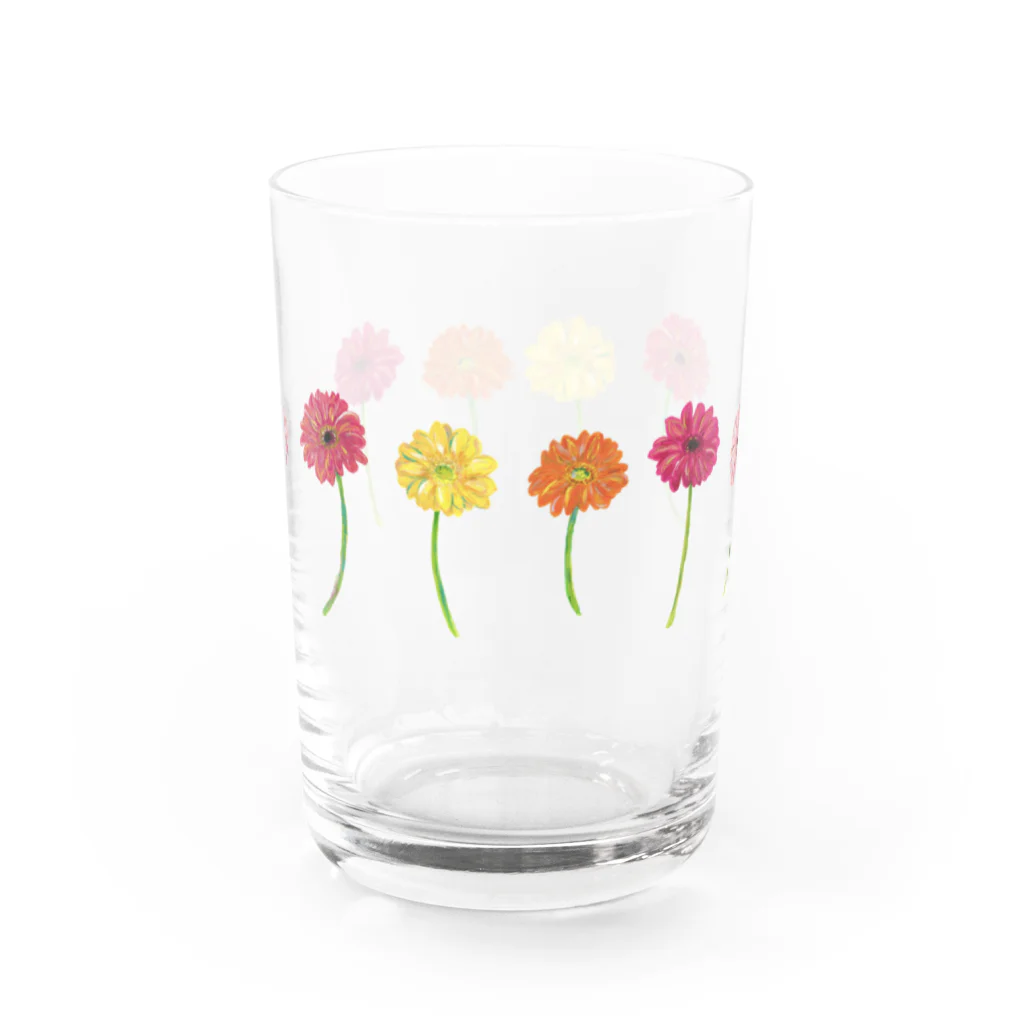 Asahi art styleの彩りガーベラ Water Glass :back