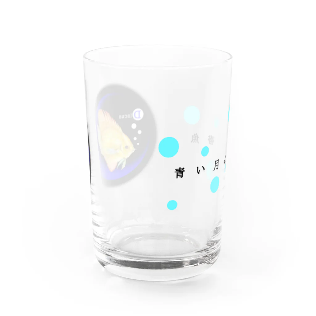 idumi-artの青い月と熱帯魚🐠 Water Glass :back