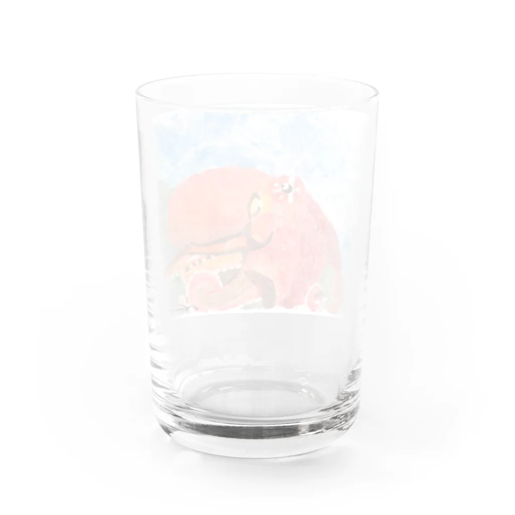 NanaCoco10  ナナココのタコ　水彩画 Water Glass :back