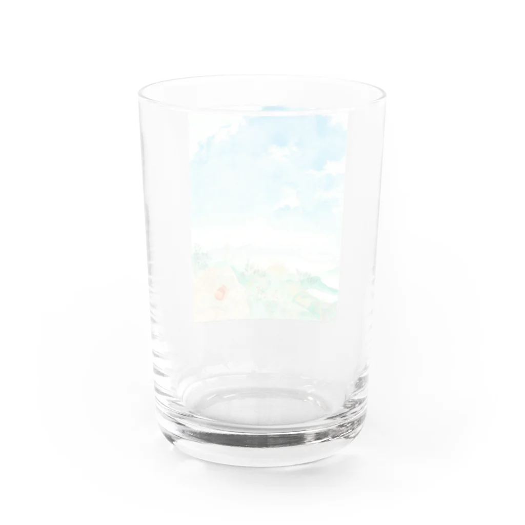 やもいも　（ヤモリ&イモリ）の日和田山 Water Glass :back