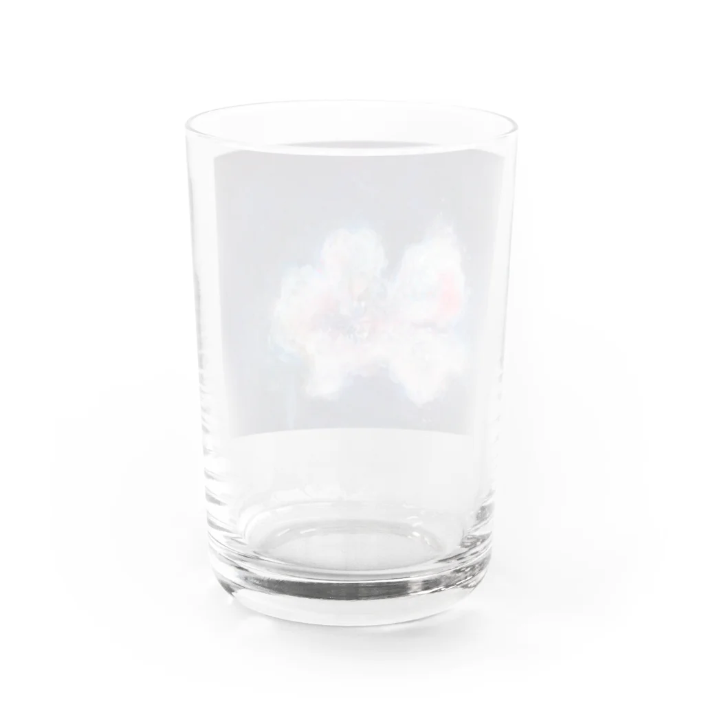 神藤リタgoods shopのflower in blue Water Glass :back