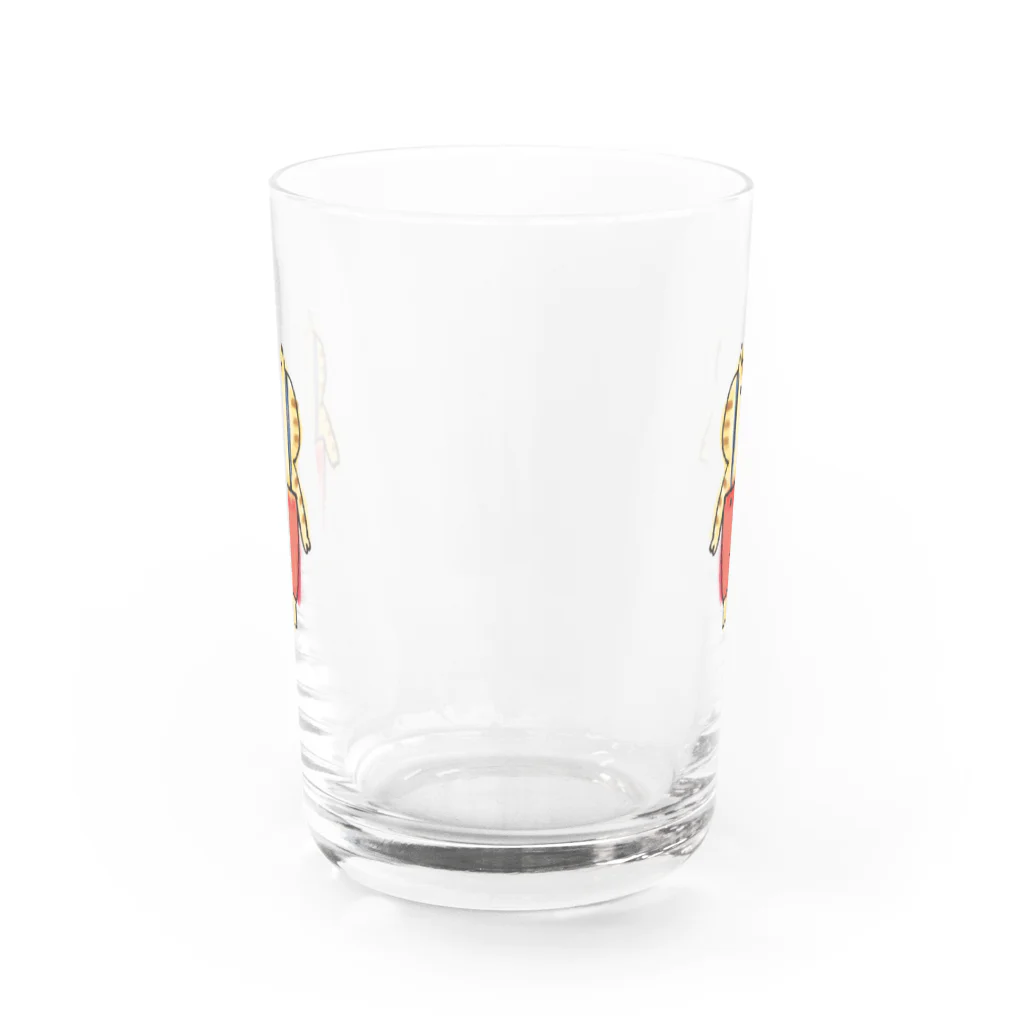 ごろごろにゃんすけのサスペンダーくん Water Glass :back