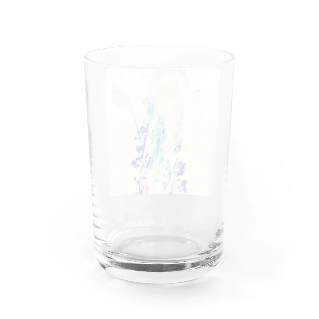 ニュー水青の烏瓜くらげ Water Glass :back