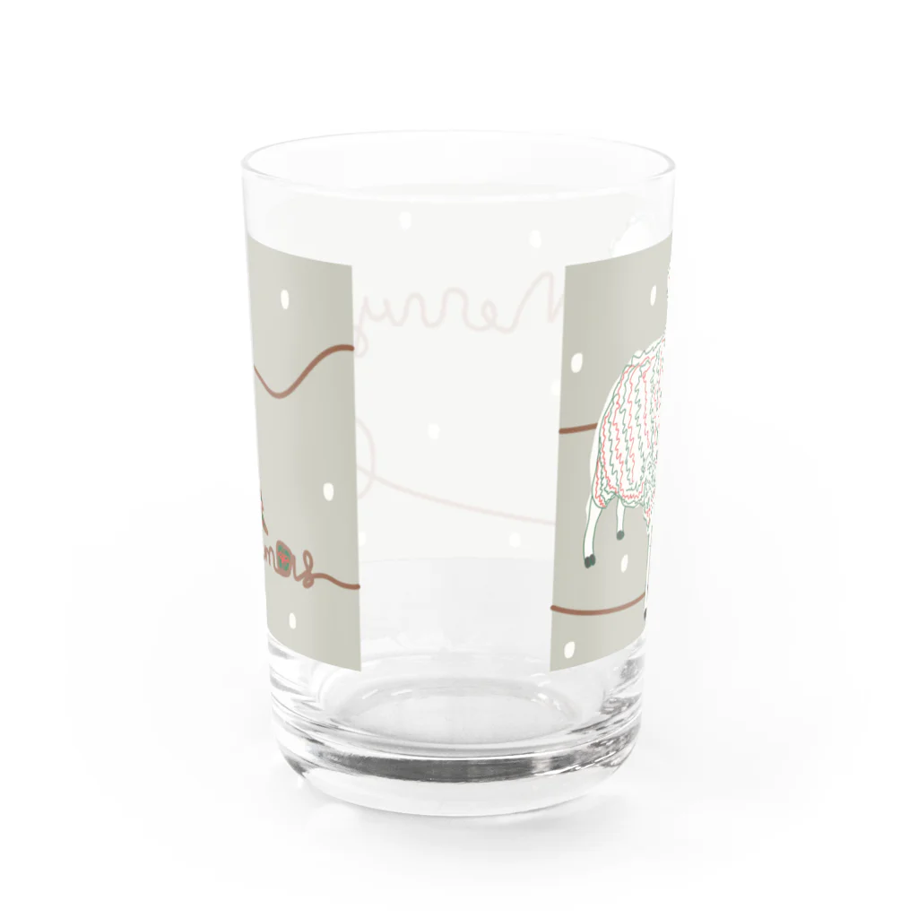 しん工房。のメーリクリスマース。 Water Glass :back