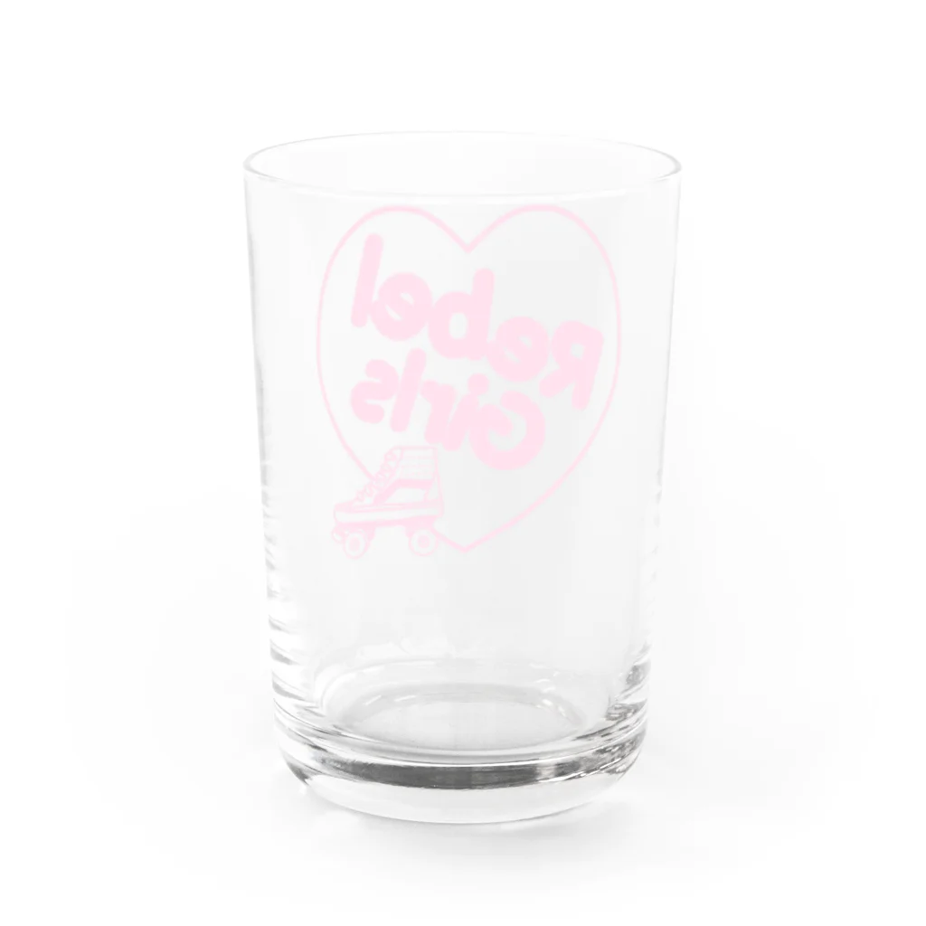 ITSUMItalkstoreのREBEL ROLLER GIRLSピンク Water Glass :back