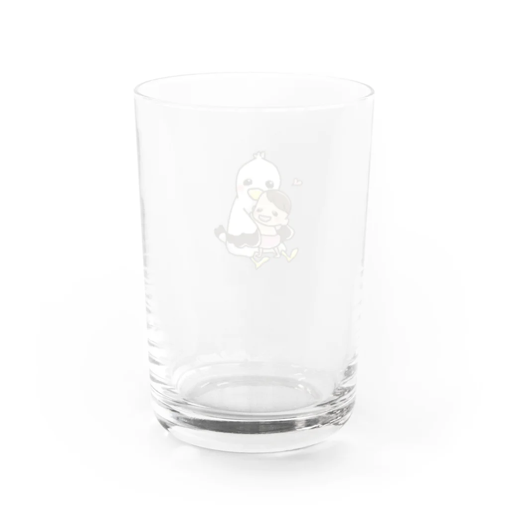 こうのとりショップのこうのとりっぴ Water Glass :back