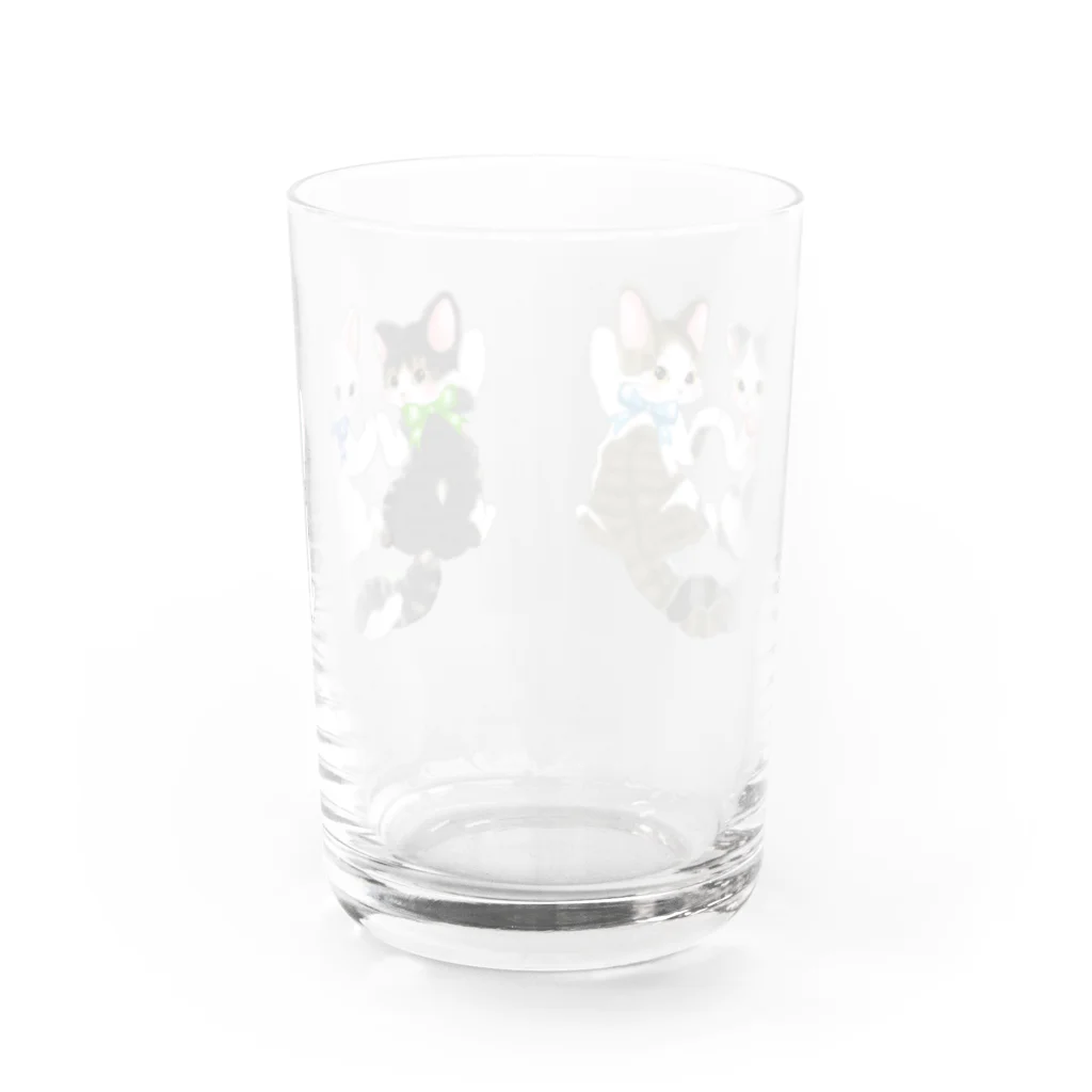 Noruneko-Yaのリボンねこ Water Glass :back