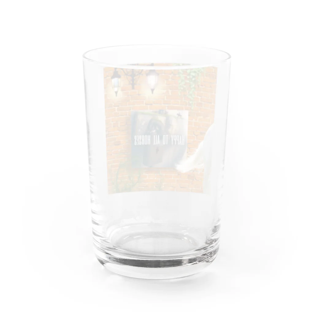 OWAYON ∞ （オワヨン　インフィニティ）の【引退馬支援企画】HAPPY TO ALL HORSES ウォールTYPE Water Glass :back