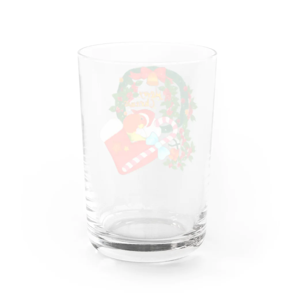 【コザクラインコ】オピーチョのお店の【コザクラインコ】クリスマスオピーチョ Water Glass :back