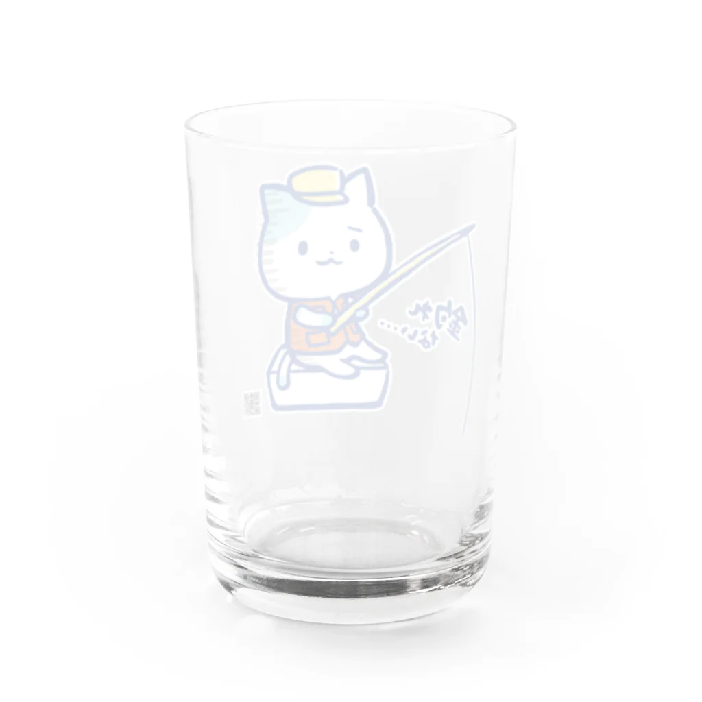 釣れない猫のsuzuriのお店の釣れない猫のグッズ Water Glass :back