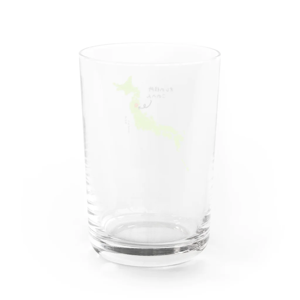 おひまみさたっくのオレの住所このへん（東北） Water Glass :back