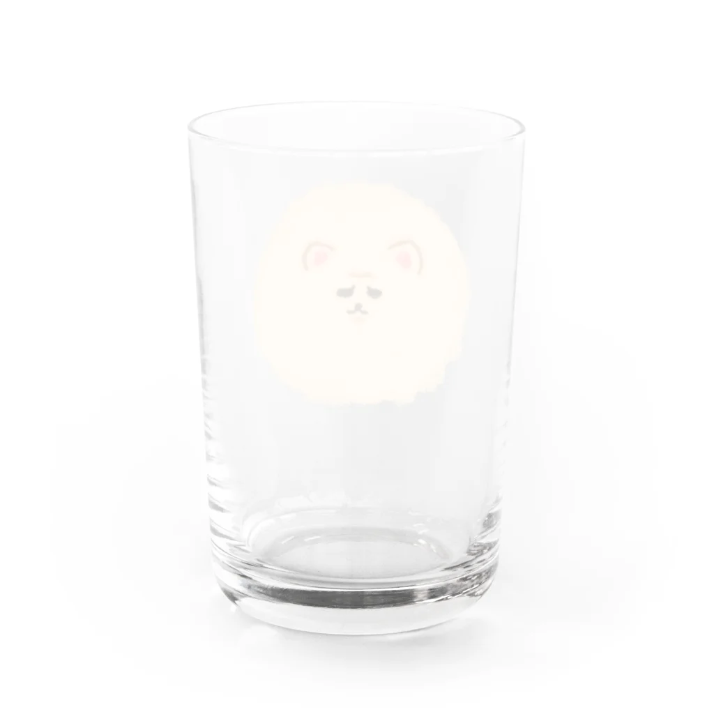 いくら丼のふえくされたポメ　薄茶 Water Glass :back