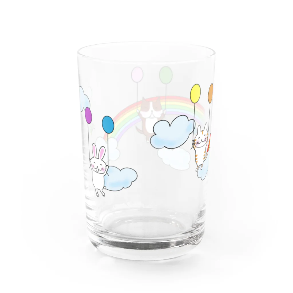 カワラリマーの風船ふわふわ Water Glass :back