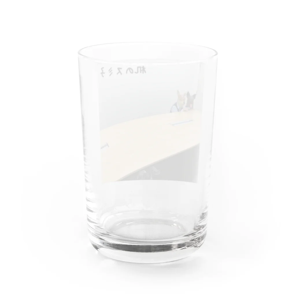 animal office lady おーえるの机のスミ子 Water Glass :back