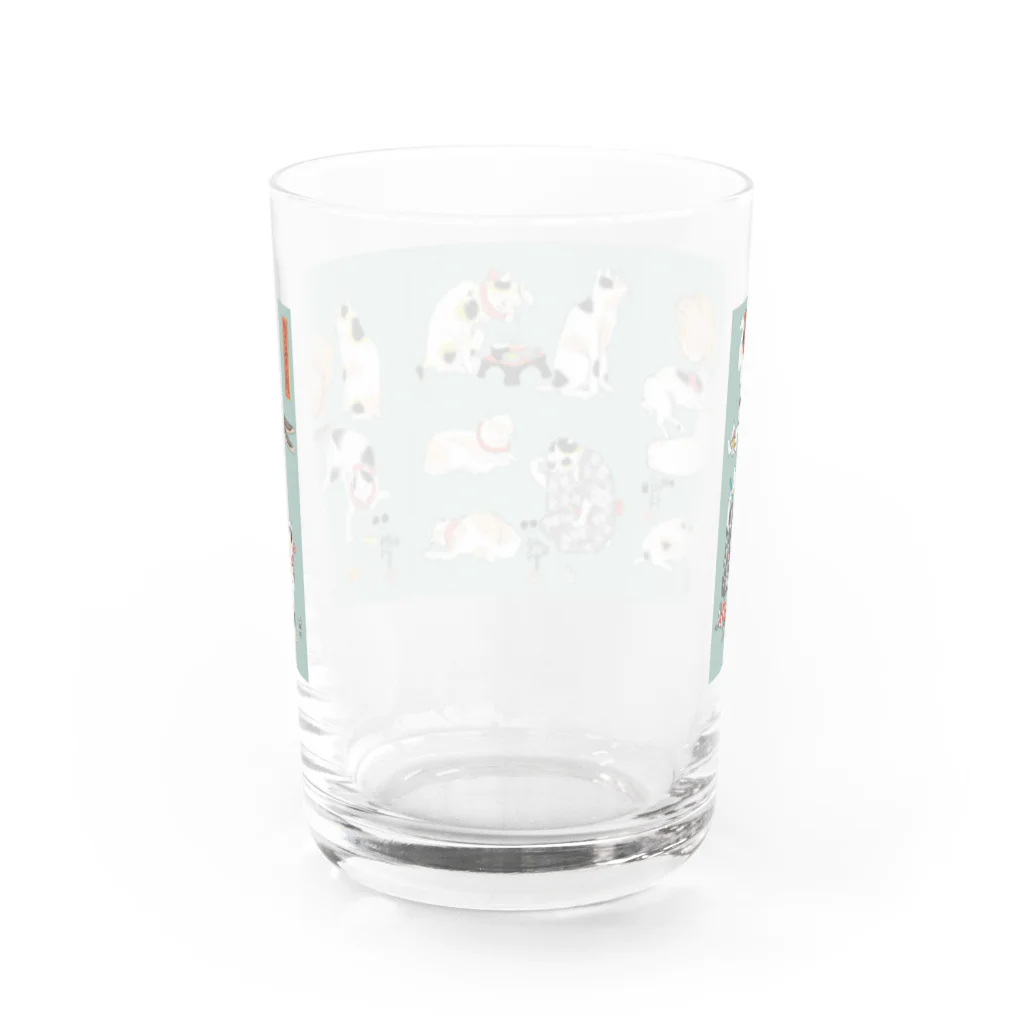 AO's SHOPの浮世絵　国芳ねこ Water Glass :back