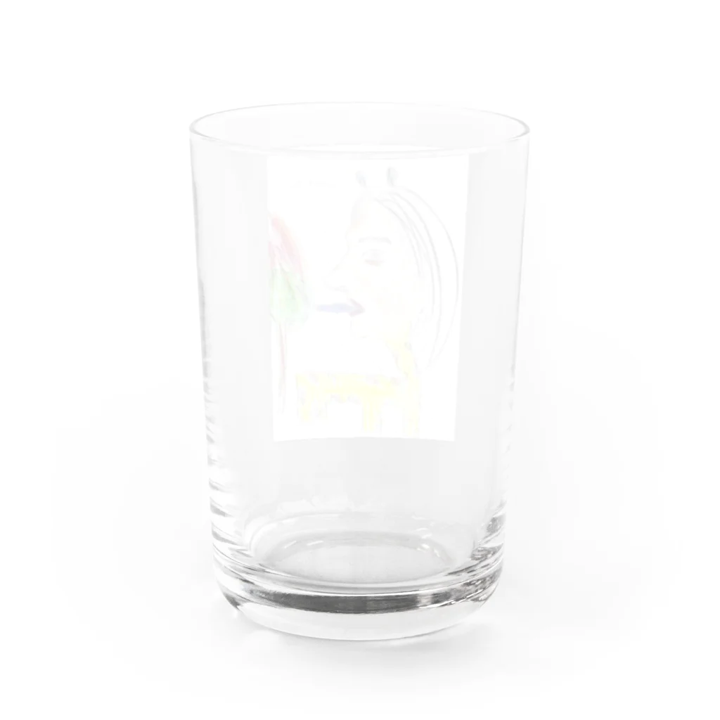 ロサンゼルス美術館のショベルカーさん Water Glass :back