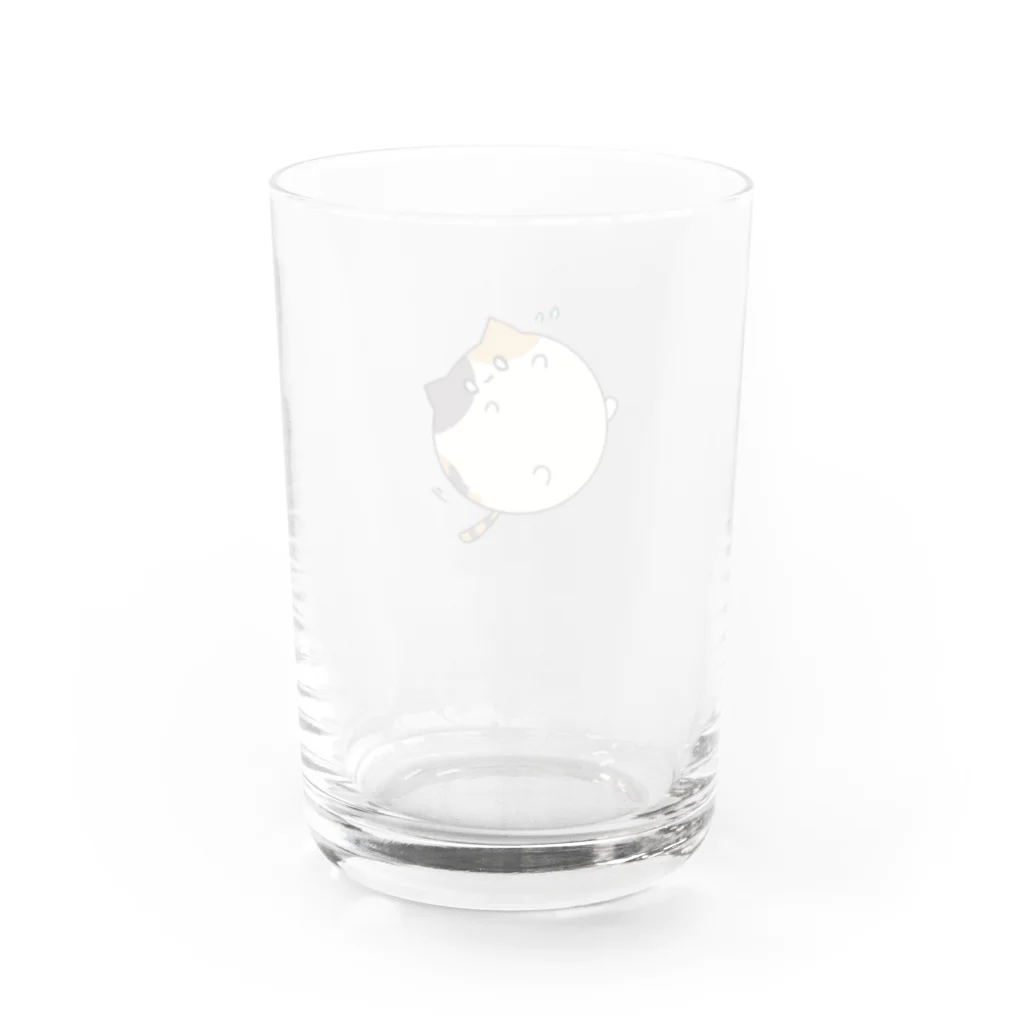 pinase_のころころミケ Water Glass :back